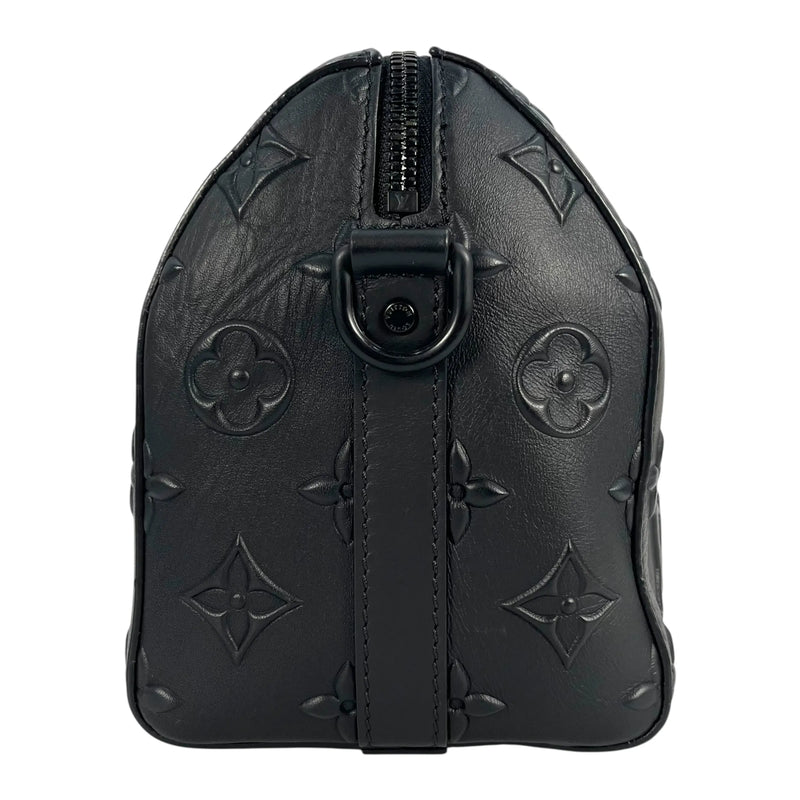 LOUIS VUITTON City Keepall Monogram Seal Shoulder Bag - Black