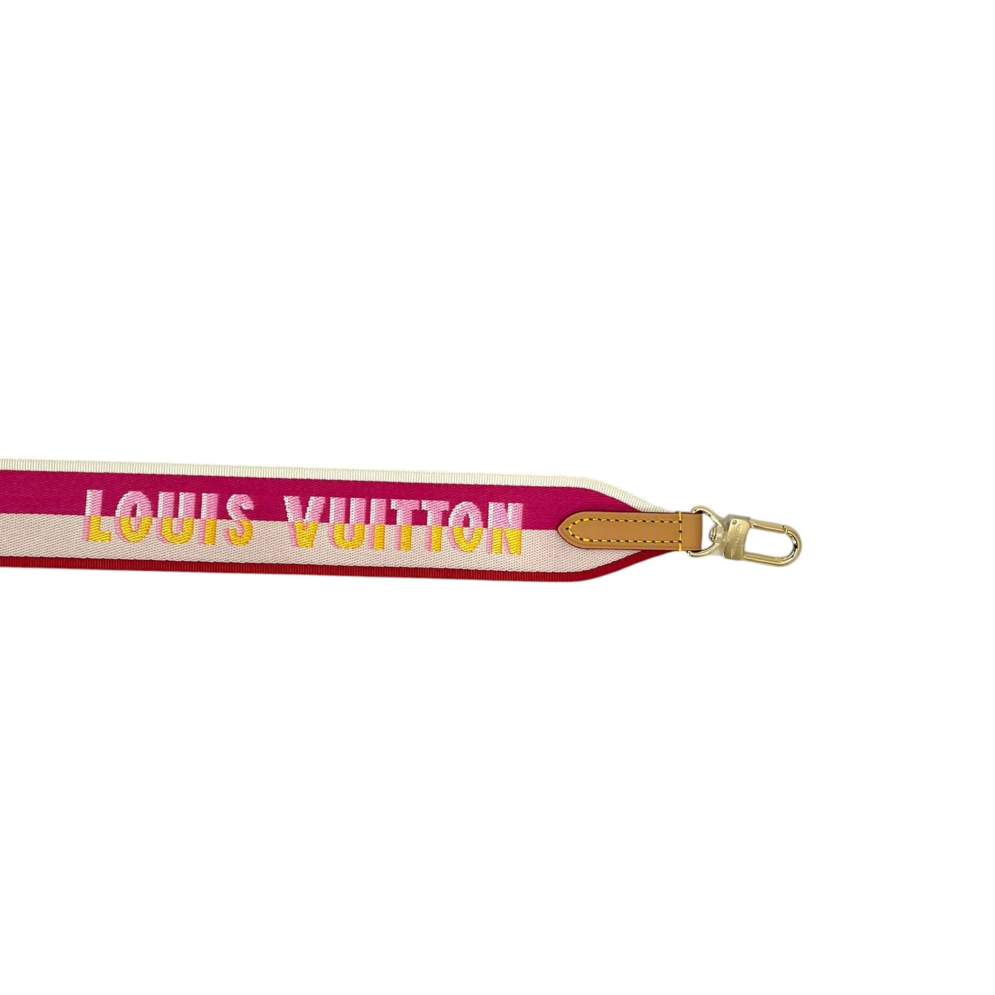 LOUIS VUITTON Bandouliere Jacquard Shoulder Strap - Pink and Beige - 35894 