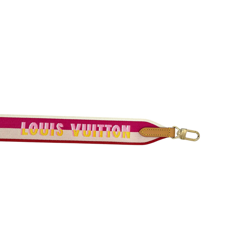LOUIS VUITTON Bandouliere Jacquard Shoulder Strap - Pink and Beige - 35894 