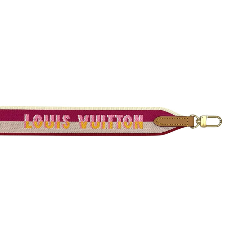 LOUIS VUITTON Bandouliere Jacquard Shoulder Strap - Pink and Beige - 35893