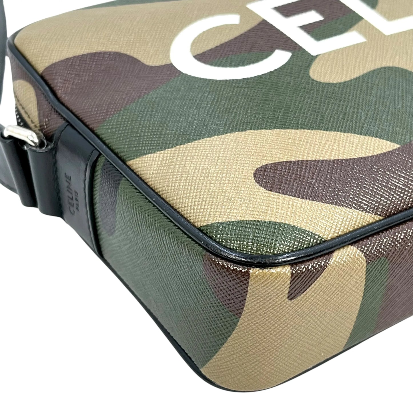 CELINE Camouflage Leather Shoulder Bag - Khaki 