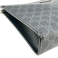 GUCCI GG Supreme Canvas Interlocking G Clutch Bag - Black 