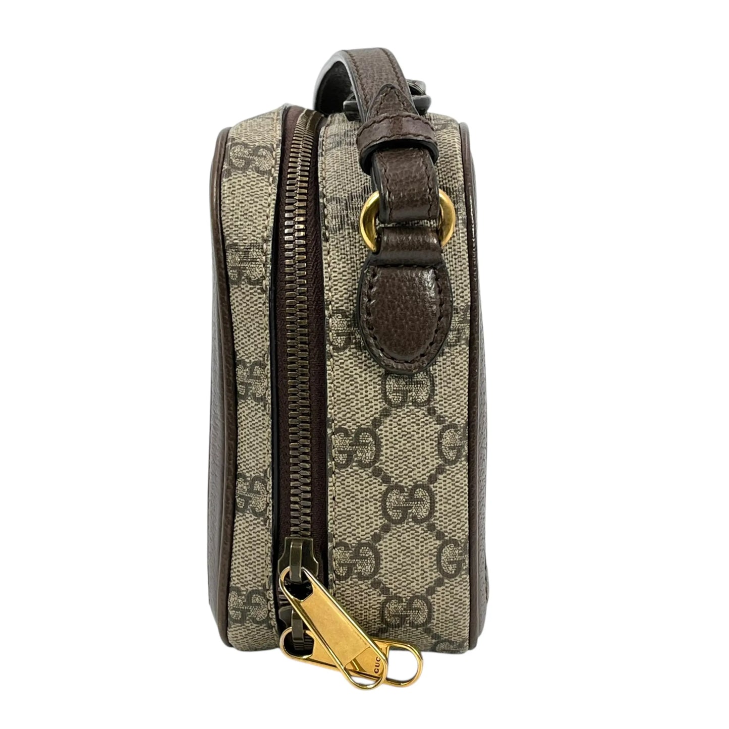 GUCCI オフディア スモール GGスプリーム キャンバス ショルダーバッグ - ブラウン