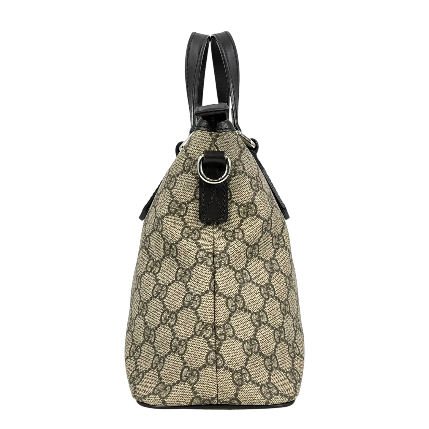 GUCCI GGスプリーム キャンバス ハンドバッグ ショルダーバッグ - ブラウン