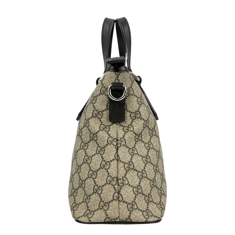 GUCCI GGスプリーム キャンバス ハンドバッグ ショルダーバッグ - ブラウン