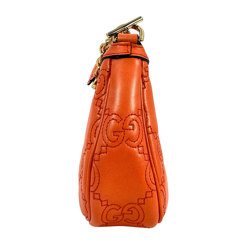 GUCCI GG Matelasse Small Shoulder Bag/Handbag - Orange 