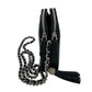 CHANEL Chevron Lambskin Chain Wallet - Black