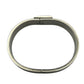 HERMES Jet Bangle Black Silver Bracelet Accessories
