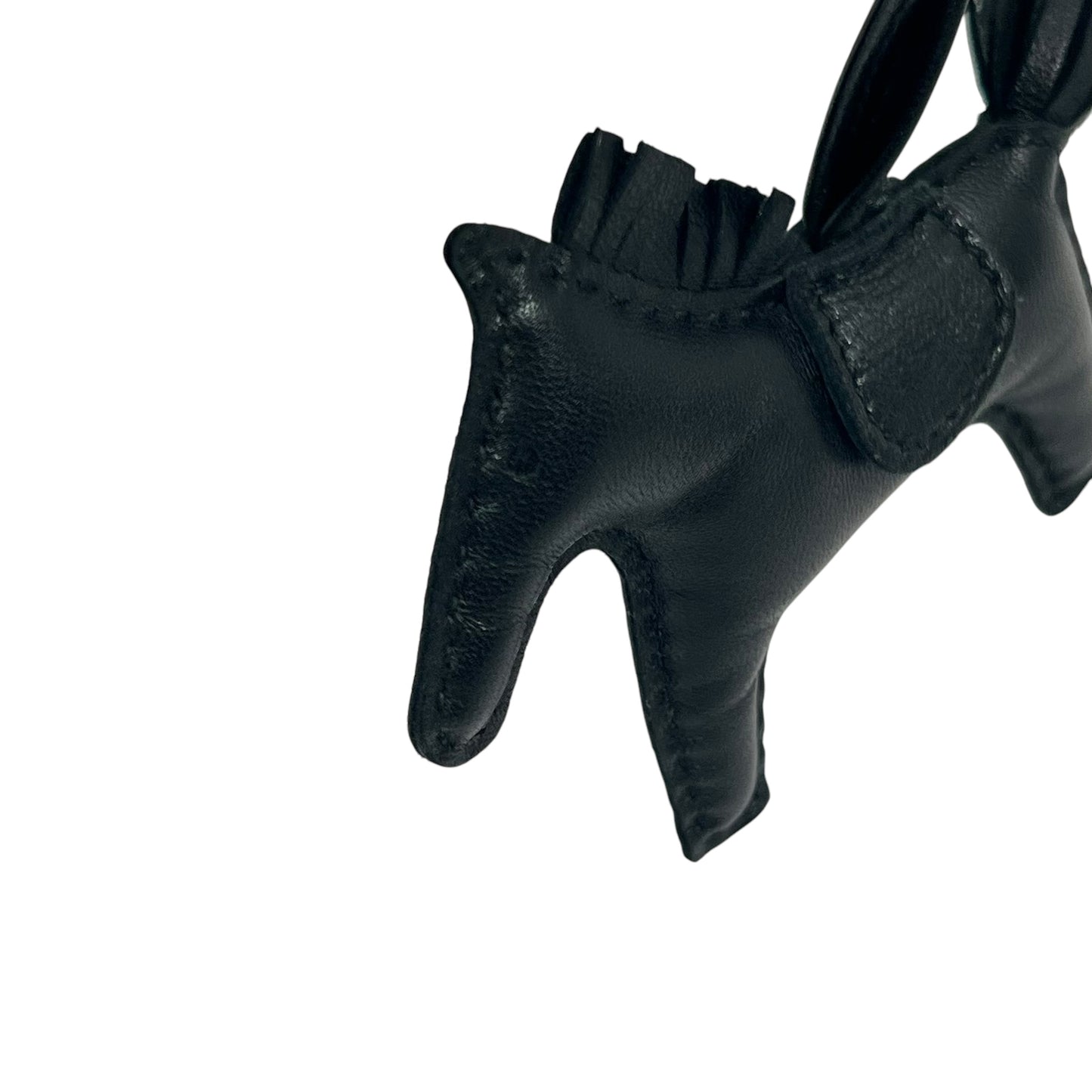 HERMES Rodeo Horse Bag Charm PM Black