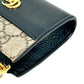 GUCCI GGsupreme×Leather Compact wallet