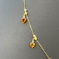 Diamond and Peridot Stones Necklace Yellow Gold