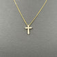 Diamond Cross Pendant Necklace 0.30ct 18K