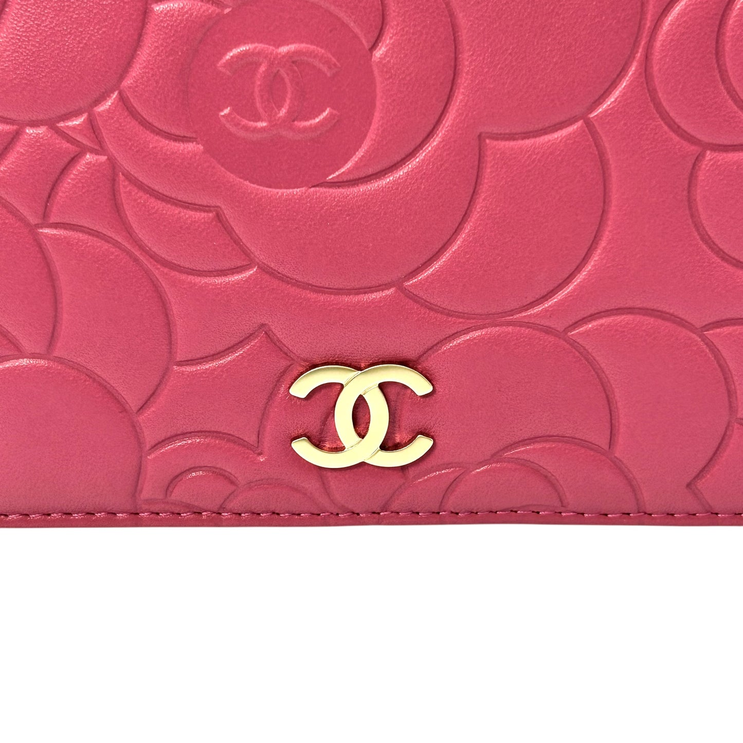 CHANEL Camellia Bi-fold long wallet
