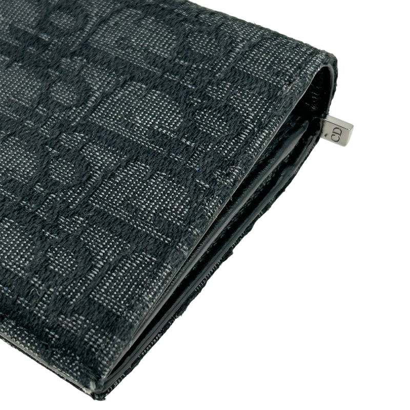 Dior Oblique Vertical Long Wallet - Black