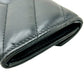 CHANEL V-Stich Lambskin Card Case Compact Wallet - Black
