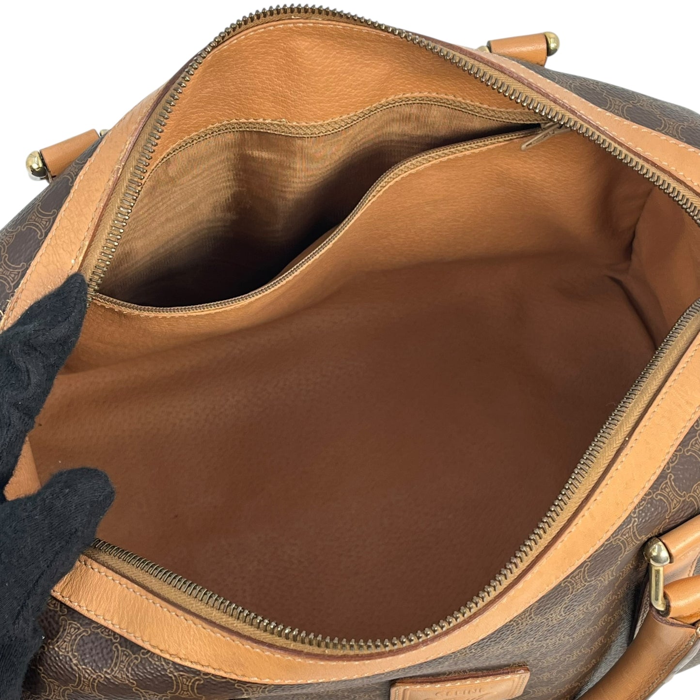 CELINE Macadam Boston Hand Bag - Brown