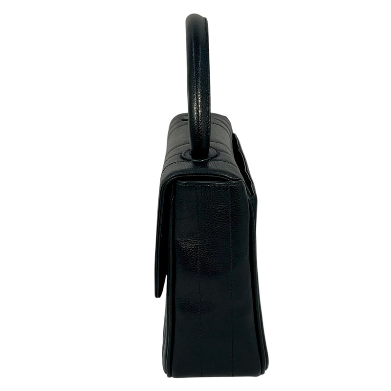 CHANEL Mademoiselle Caviar Skin Hand Bag - Black