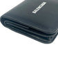 BALENCIAGA Classic Cash Leather Coin Purse Card Case Wallet - Black