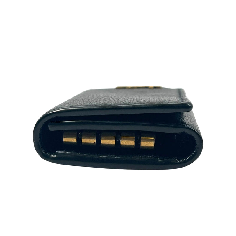 Saint Laurent Tiny Cassandra Logo Key Case - Black