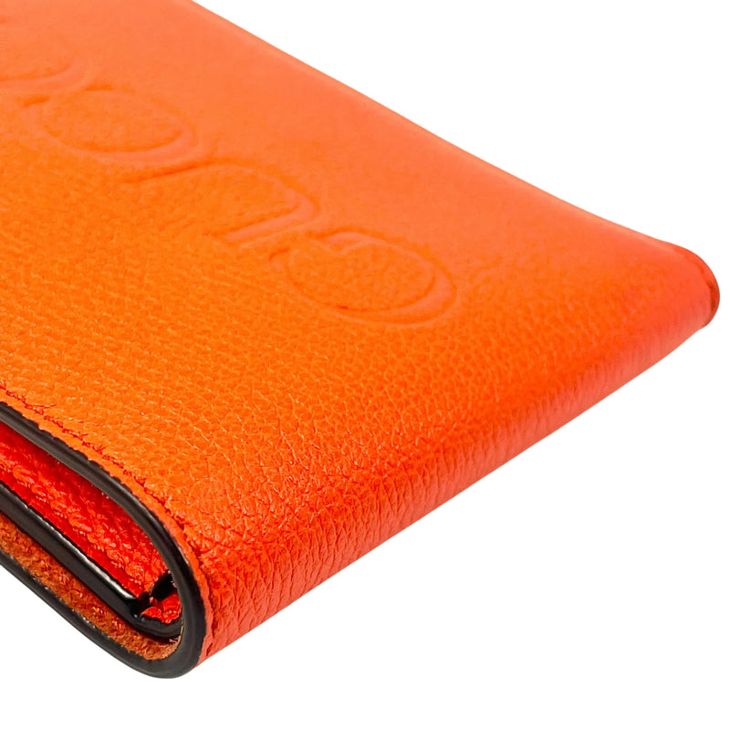 GUCCI GG Logo Embossed Compact Wallet - Orange
