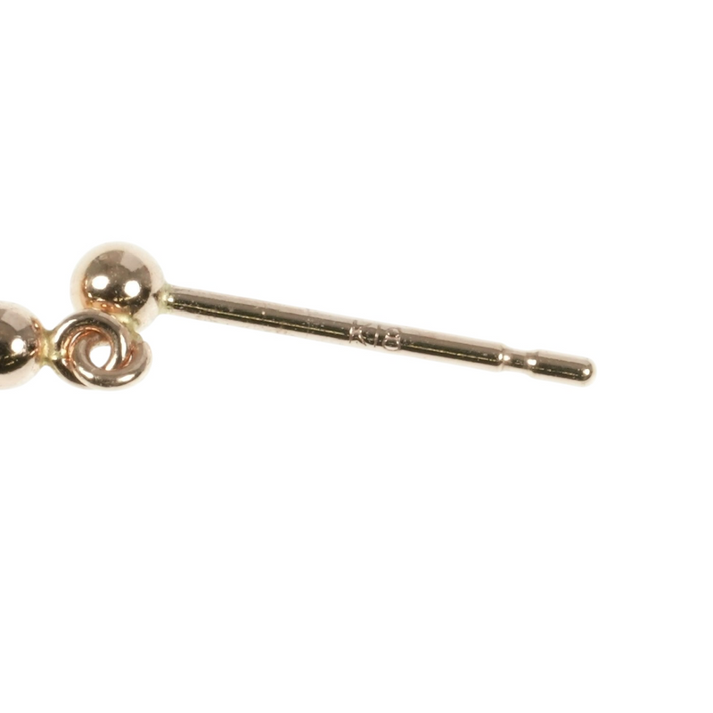 K18 Pinkgold Triple Cross Earring