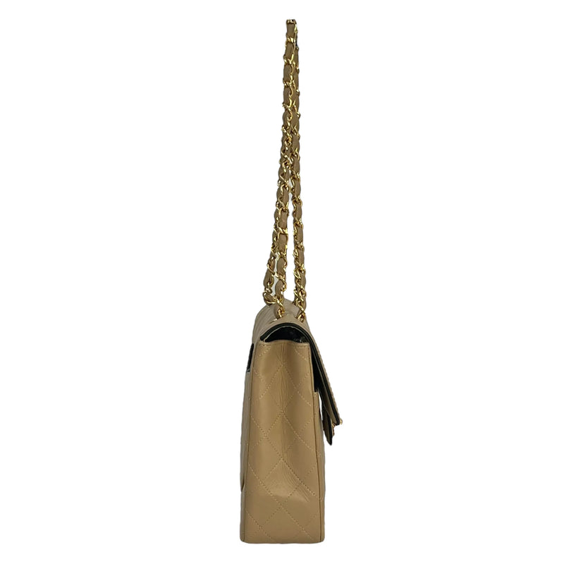 CHANEL 2.55 East West Matelasse Chain Shoulder Bag - Beige
