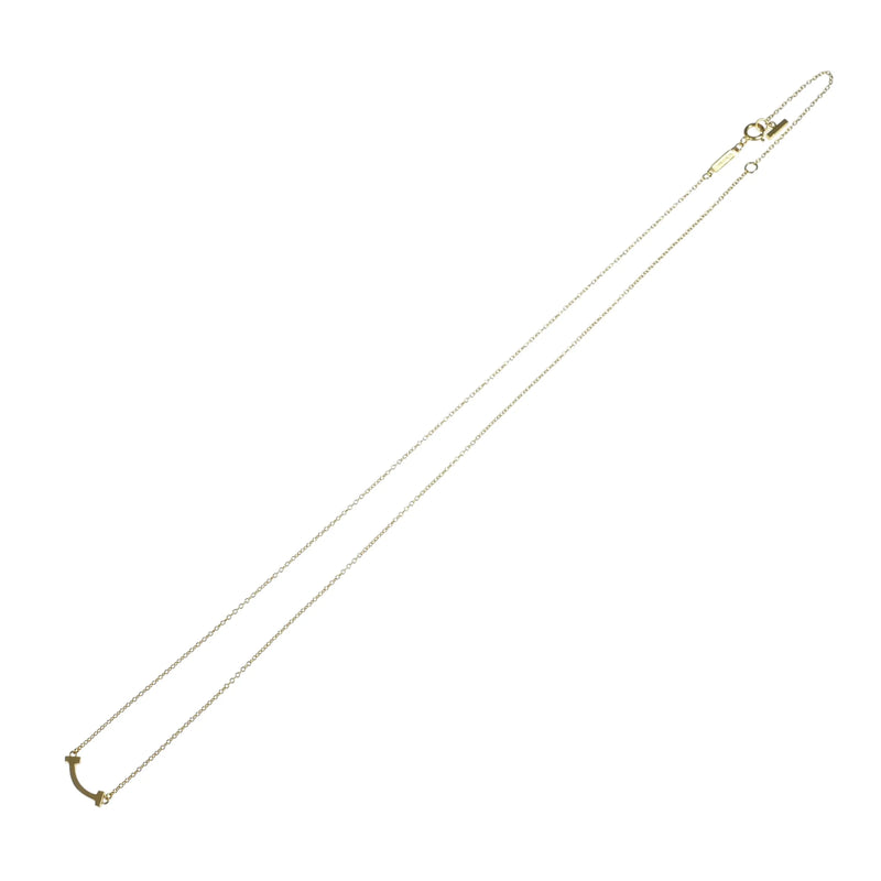 Tiffany T-Smile Yellow Gold Mini Necklace