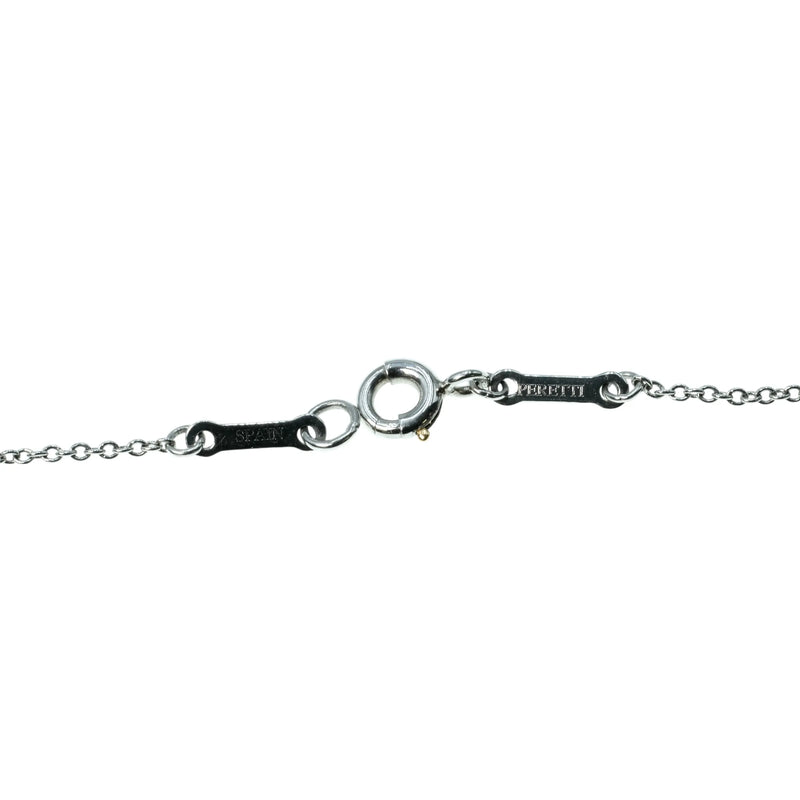 Tiffany Bean Design Diamond Pendant Necklace Pt950