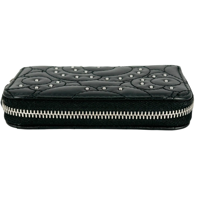 CHANEL Camellia Coin Purse Card Case Wallet - Black