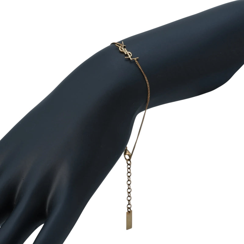 Saint Laurent YSL Logo Bracelet - Gold Plated