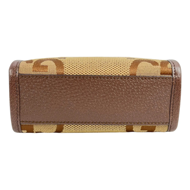 GUCCI Jumbo GG Mini Hand Bag Shoulder Bag - Brown