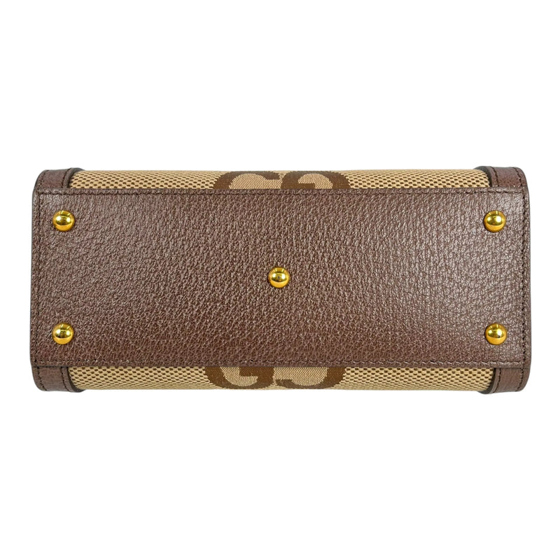 GUCCI Diana GG Bamboo Mini Hand Bag - Brown
