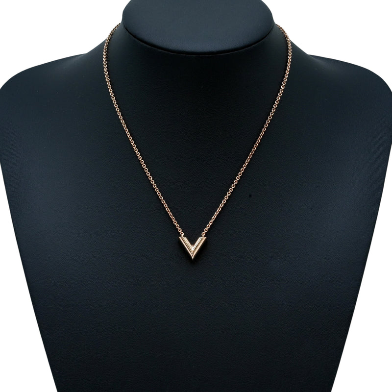 Louis Vuitton Essential V Necklace Rose Gold