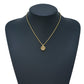 Dior Rhinestone Mini Logo Necklace - Gold Plated