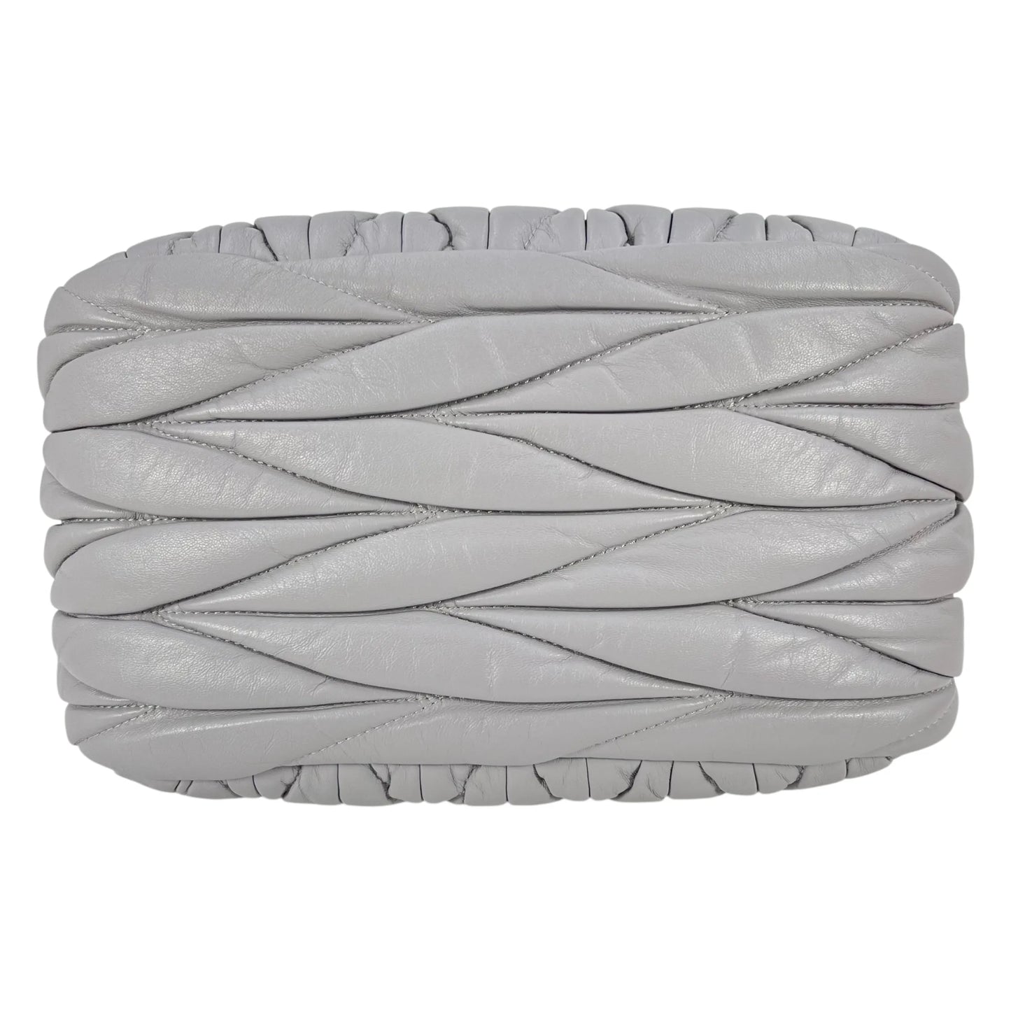 Miu Miu Materasse Nappa Leather Hand Bag - Gray