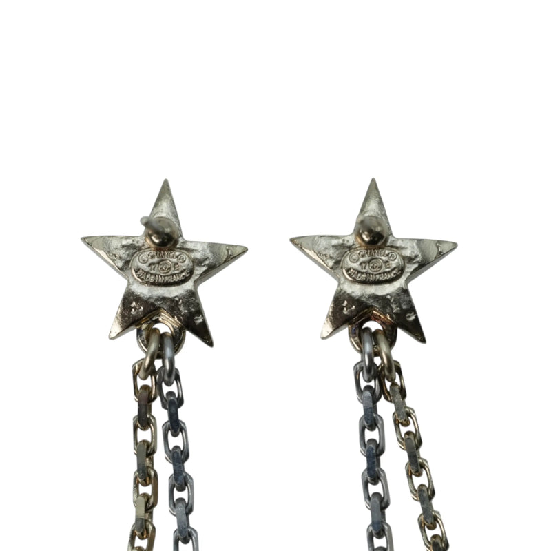 CHANEL Moon & Star CC Logo Dangle Earring 17B - Silver