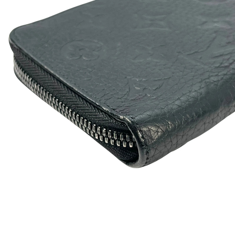 Louis Vuitton Vertical Monogram Taurillon Zippy Long Wallet - Black 