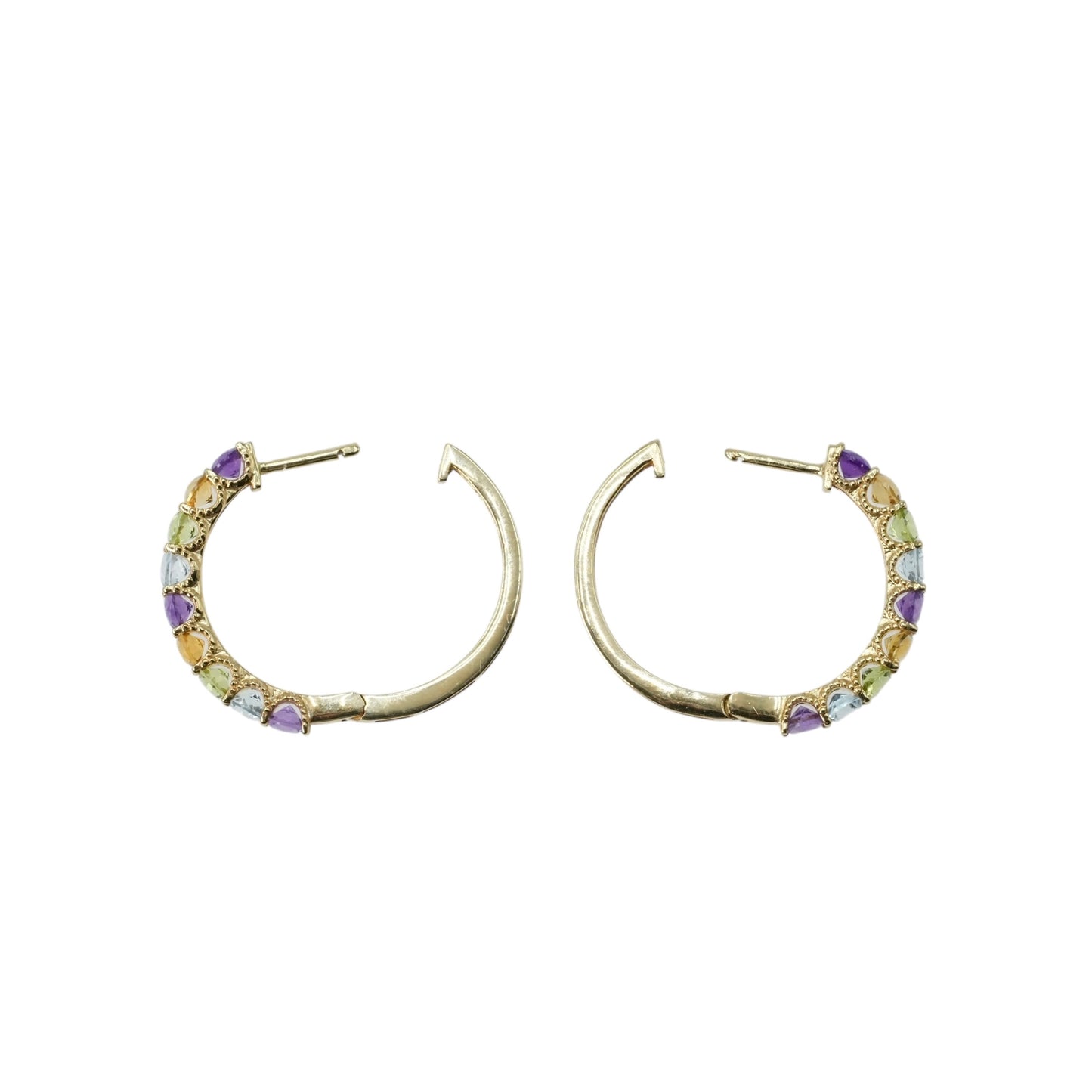 K18 Rainbow 1.500cts Gemstone Earrings