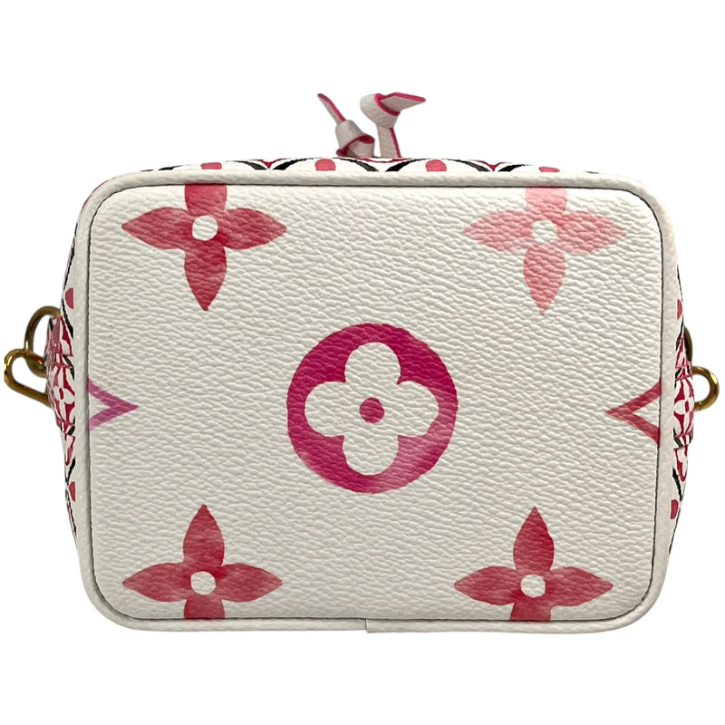 Louis Vuitton Monogram Nano Noe By The Pool Bucket Bag - Pink×White