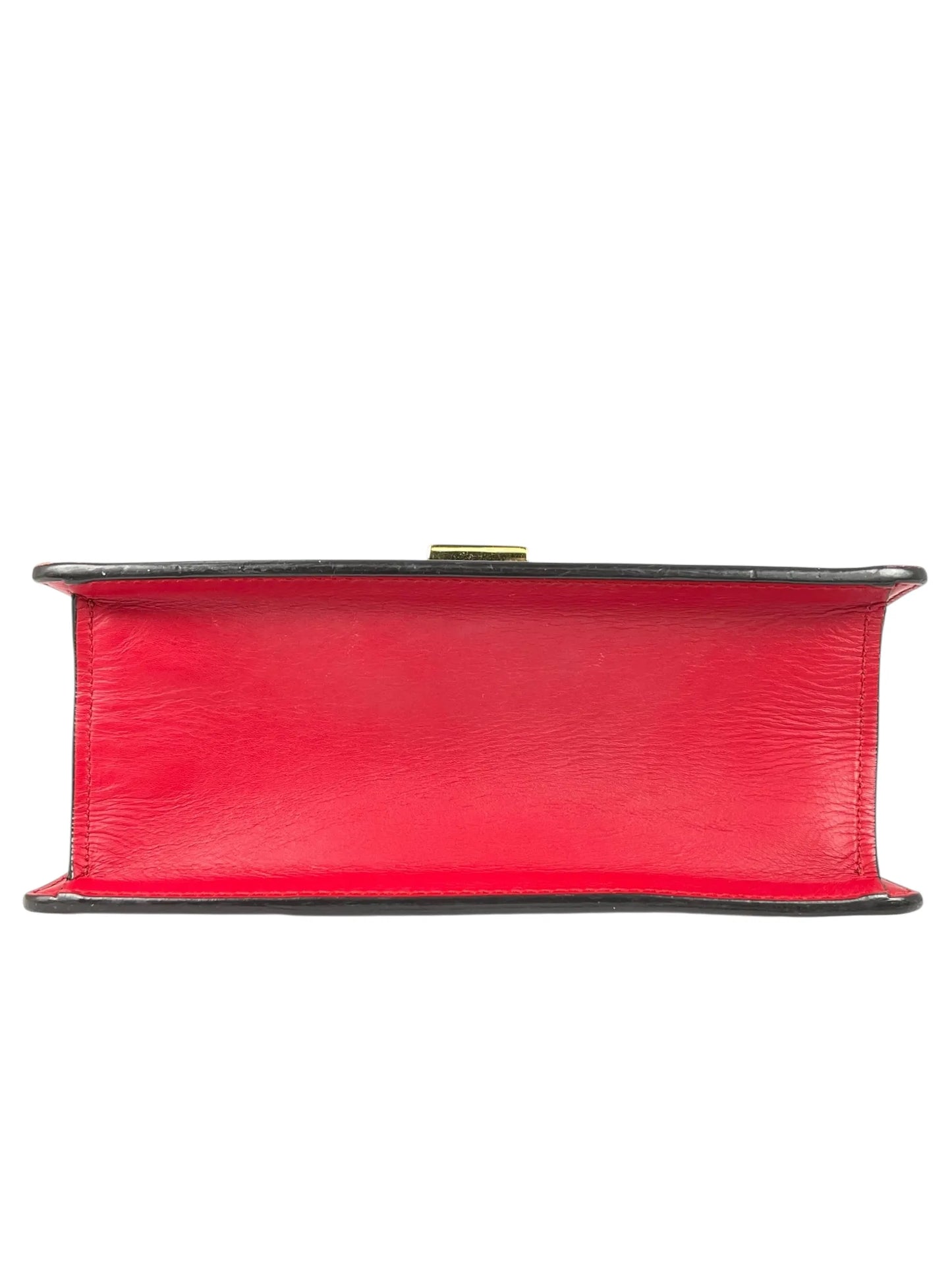 GUCCI Sylvie Chain Mini Hand Bag Shoulder Bag - Red