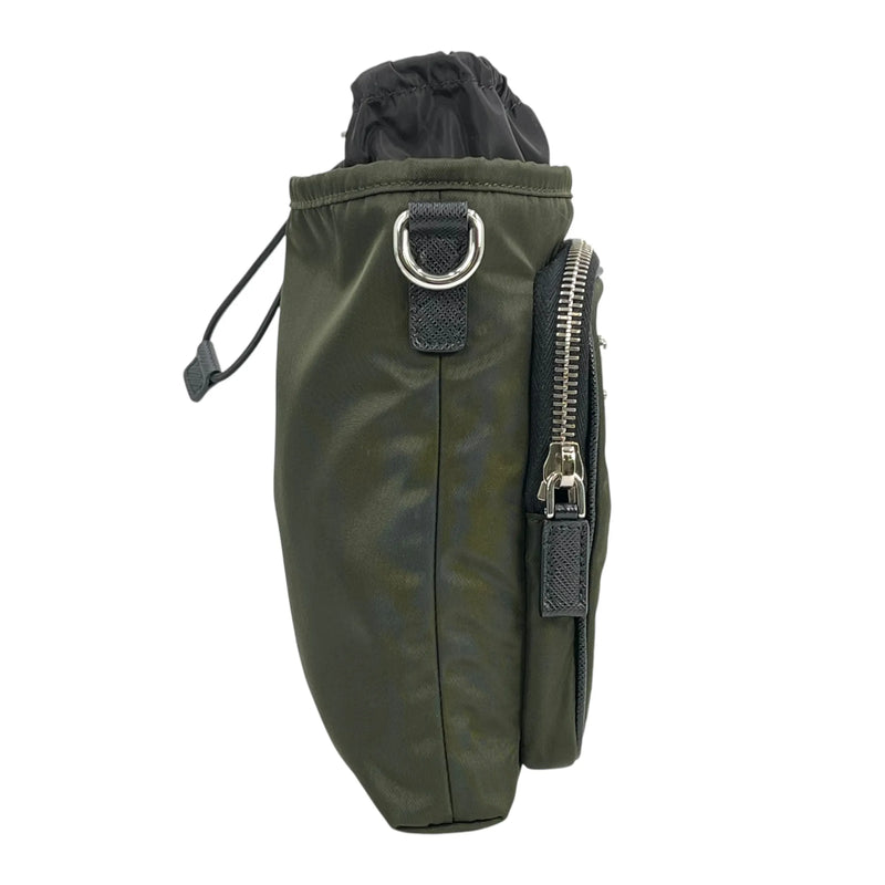 PRADA Re-Nylon Phone Case Shoulder Bag - Khaki