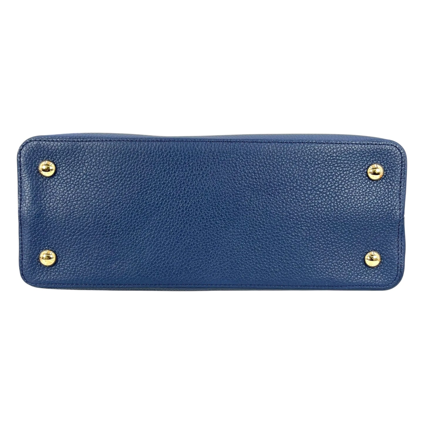 Louis Vuitton Capucines MM Taurillon Leather Hand Bag - Navy Blue