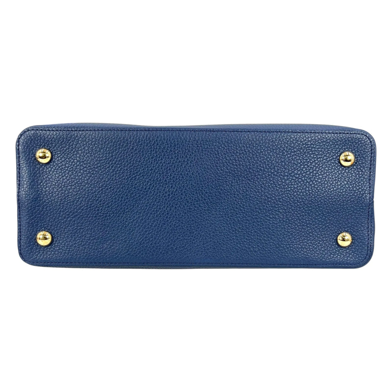 Louis Vuitton Capucines MM Taurillon Leather Hand Bag - Navy Blue
