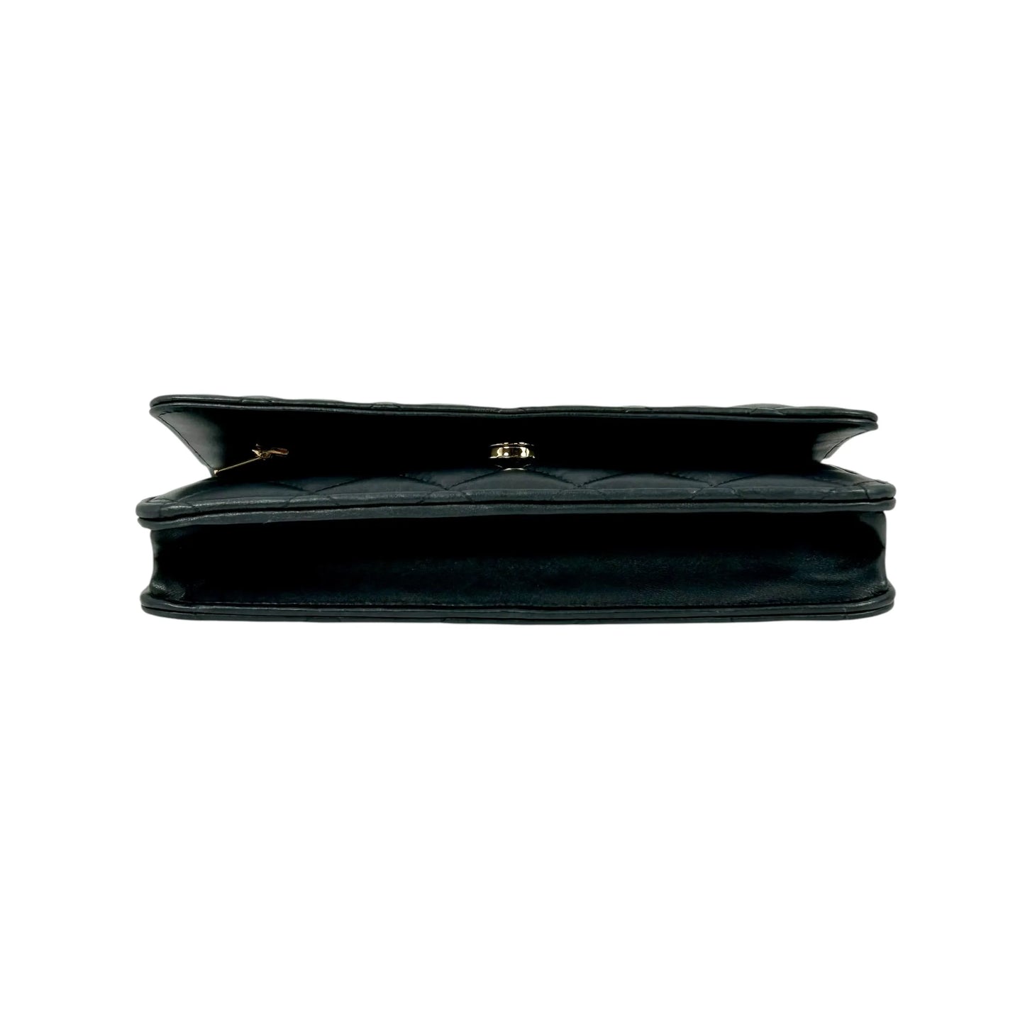 CHANEL Materasse Lambskin Chain Wallet Shoulder Bag - Black