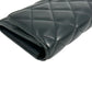 CHANEL CC Logo Lambskin Long Wallet - Black