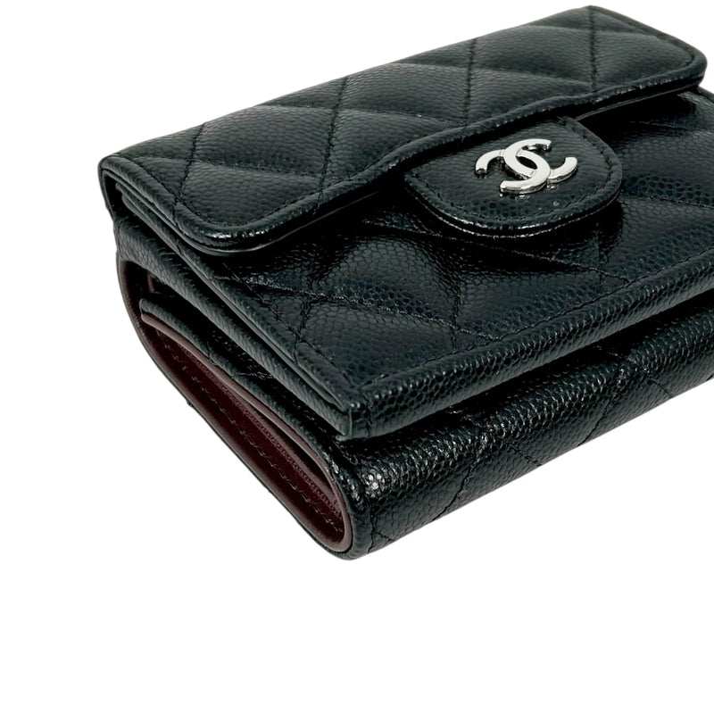 CHANEL Materasse Caviarskin Compact Wallet - Black - 35107