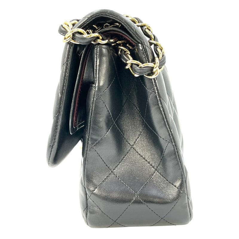 CHANEL Matelasse W-flap Chain Shoulder Bag - Black 