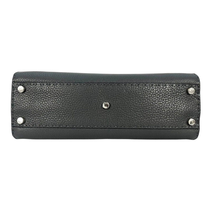 FENDI Peekaboo Leather Hand Bag Shoulder Bag - Gray