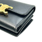 CELINE Compact Wallet With Coin Triomphe In Shiny Calfskin - Black