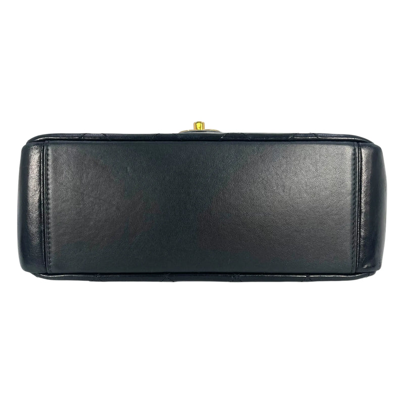 CHANEL Matelasse Top Handle Hand Bag Chain Shoulder Bag - Black